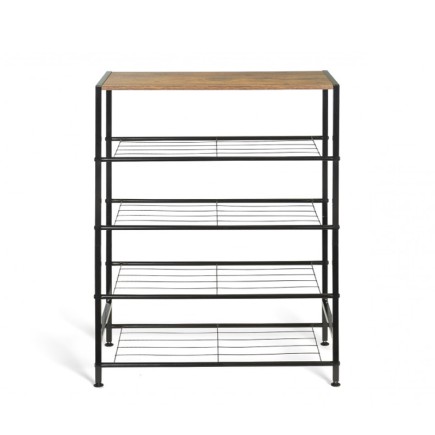Μεταλλική Παπουτσοθήκη με 4 Ράφια Elize 63 x 30 x 80 cm Idomya 30087305