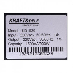 UPS με LCD Οθόνη 1500 VA 900 W Kraft&Dele KD-1929