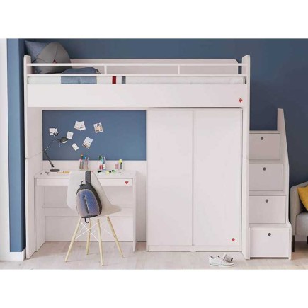 Παιδική κουκέτα WHITE STUDIO 3 (0.90Χ2.00)