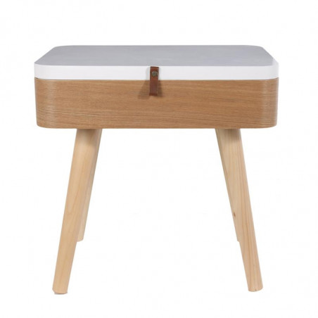 Ξύλινο Κομοδίνο με Αποθηκευτικό Χώρο 40 x 30.5 x 54 cm Home Deco Factory HD6199