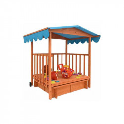 Ξύλινο Playhouse με Αμμοδόχο 131 x 181.5 x 137.5 cm Hoppline HOP1000920-1