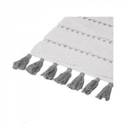 Βαμβακερό Χαλάκι Μπάνιου με Pompom 75 x 50 x 1 cm Χρώματος Γκρι 5Five Simply Smart 174631B