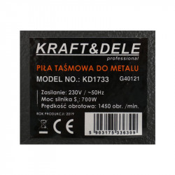 Σιδηροπρίονο Ταινίας Μετάλλου 700 W Kraft&Dele KD-1733