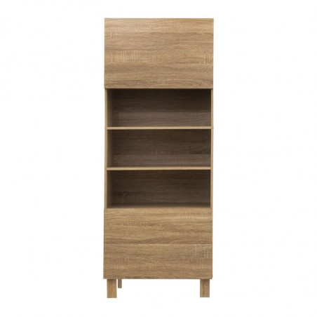 Ξύλινη Ραφιέρα με 3 Ράφια και 2 Ντουλάπια 57 x 40 x 146 cm 181277