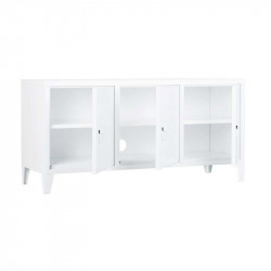Μεταλλικό Έπιπλο Τηλεόρασης 120 x 40 x 58 cm Χρώματος Λευκό Bakaji 6935653168446