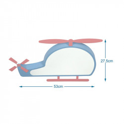 Παιδικό Φωτιστικό LED Οροφής Ελικόπτερο με Τηλεχειριστήριο 28 W Bakaji 8057711881529