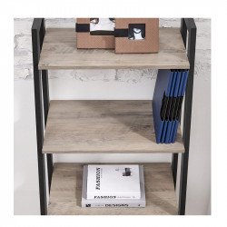 Μεταλλική Βιβλιοθήκη με 4 Ράφια 56 x 34 x 137.5 cm Χρώματος Γκρι VASAGLE LLS44MB