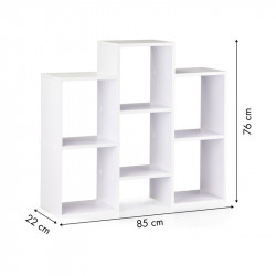 Ξύλινη Βιβλιοθήκη με 6 Ράφια 85 x 22 x 76 cm ModernHome WYJ-212