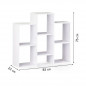 Ξύλινη Βιβλιοθήκη με 6 Ράφια 85 x 22 x 76 cm ModernHome WYJ-212