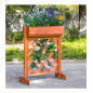 Ξύλινη Ζαρντινιέρα Κήπου με Καφασωτό 56 x 30.5 x 76 cm Hoppline HOP1001326