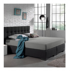 Μονό Σεντόνι Dubbel Jersey με Λάστιχο 80 x 220 x 30 cm Χρώματος Γκρι Dreamhouse 8717703801781