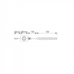 Ταινία LED 1 m με Αισθητήρα Κίνησης 3000K 2.4 W GSC 204020008