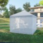Outsunny 3x3 Nylon Gazebo Wall, Σετ 3 τεμαχίων κουνουπιέρα με 6 παράθυρα και πόρτα με φερμουάρ, 300Lx195cm 84C-410V00WT
