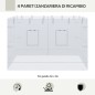 Outsunny 3x3 Nylon Gazebo Wall, Σετ 3 τεμαχίων κουνουπιέρα με 6 παράθυρα και πόρτα με φερμουάρ, 300Lx195cm 84C-410V00WT