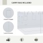 Outsunny 3x3 Nylon Gazebo Wall, Σετ 3 τεμαχίων κουνουπιέρα με 6 παράθυρα και πόρτα με φερμουάρ, 300Lx195cm 84C-410V00WT