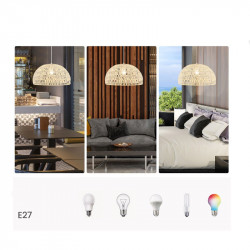 Κρεμαστό Μεταλλικό Φωτιστικό Οροφής E27 40 W Costway EU10089EU-BE