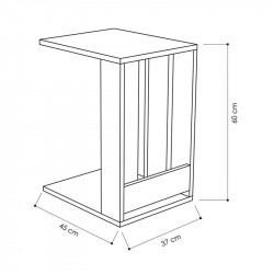 Βοηθητικό Ξύλινο Τροχήλατο Τραπεζάκι 37.5 x 45 x 60 cm Χρώματος Τιρκουάζ Shally Dogan 02815280