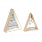 Σετ Ξύλινα Τρίγωνα Διακοσμητικά 44 x 38 x 11 cm 2 τμχ Home Deco Factory HD4556