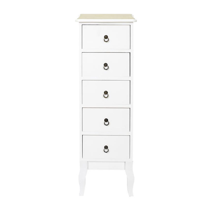 Ξύλινη Συρταριέρα με 5 Συρτάρια 34 x 30 x 100 cm Home Deco Factory HD68221