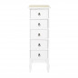 Ξύλινη Συρταριέρα με 5 Συρτάρια 34 x 30 x 100 cm Home Deco Factory HD68221