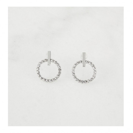 Σκουλαρίκια Alevine Jewellery Eloise με Κρύσταλλα Ζιργκόν Χρώματος Ασημί 8720195389972