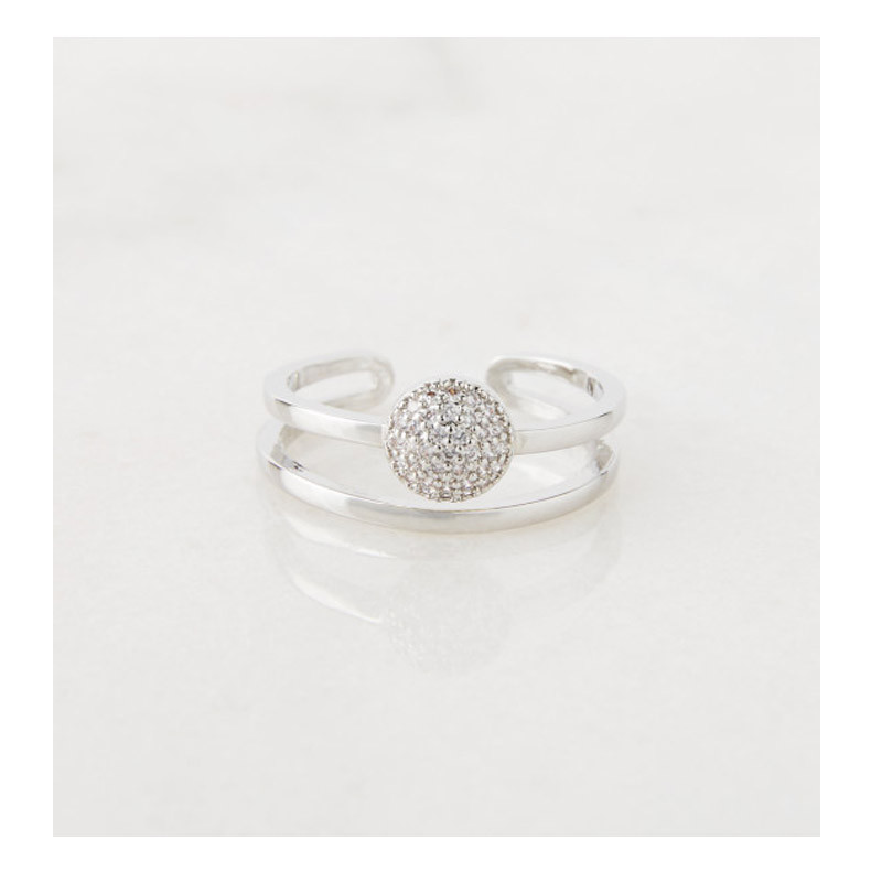 Δαχτυλίδι Alevine Jewellery Cloe με Πέτρες Ζιργκόν Χρώματος Ασημί 8720604880076