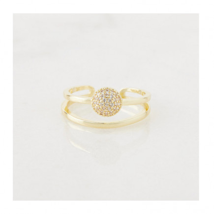 Δαχτυλίδι Alevine Jewellery Cloe με Πέτρες Ζιργκόν Χρώματος Χρυσό 8720604880069