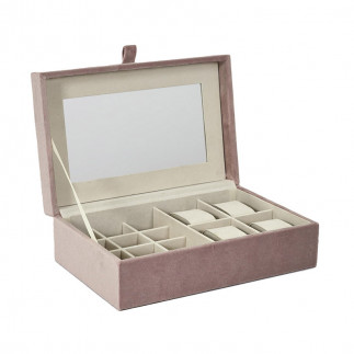 Βελούδινη Κοσμηματοθήκη - Μπιζουτιέρα 25 x 16 x 8 cm Home Deco Factory HD2317