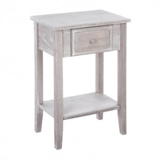 Ξύλινο Κομοδίνο με 1 Συρτάρι και 1 Ράφι 45 x 30 x 67 cm Charme Natural Atmosphera 102215C