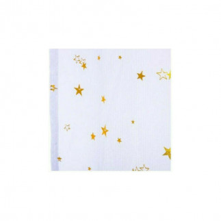 Παιδική Κουρτίνα με Τρουκς 140 x 250 cm White Gold Stars Atmosphera 127188-White