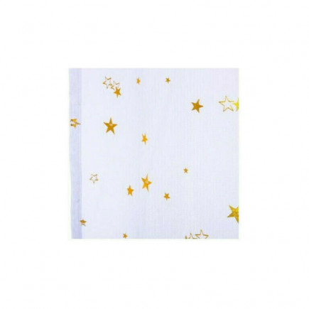 Παιδική Κουρτίνα με Τρουκς 140 x 250 cm White Gold Stars Atmosphera 127188-White