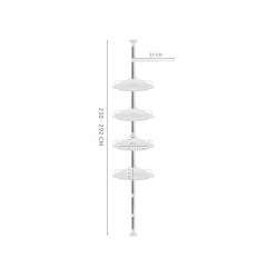 Τηλεσκοπικό Γωνιακό Ράφι Μπάνιου 230 - 292 cm SPM 6548