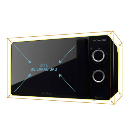 Φούρνος Μικροκυμάτων 20 Lt 700 W Cecotec ProClean 3030 Black CEC-01524