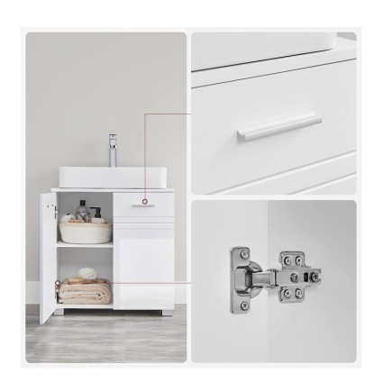 Ντουλάπι Νιπτήρα 60 x 30 x 63 cm VASAGLE BBK112W01