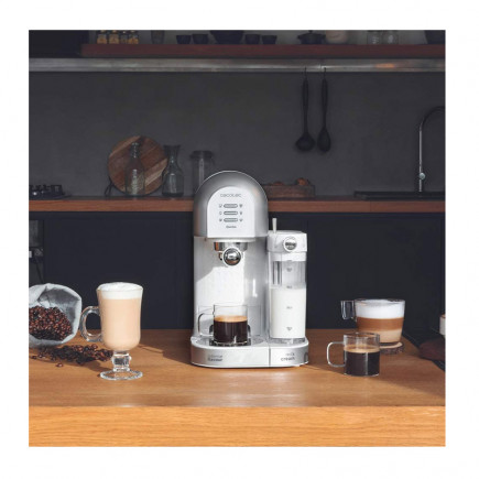 Ημιαυτόματη Καφετιέρα Espresso Power Instant-ccino 20 Chic Serie Bianca 20 Bar Χρώματος Λευκό Cecotec CEC-01594