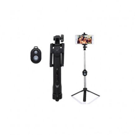 Selfie Stick με Bluetooth και Τηλεχειριστήριο SPM Monopod-Black