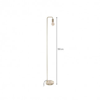 Επιδαπέδιο Μεταλλικό Φωτιστικό E27 40 W 20 x 150 cm Χρώματος Χρυσό Atmosphera 155381A