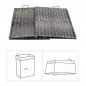 Πτυσσόμενο Καλάθι Απλύτων από Ρατάν 90 Lt 46 x 33 x 60 cm Χρώματος Γκρι Songmics LCB390G01