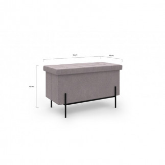 Σκαμπό με Αποθηκευτικό Χώρο 76 x 37 x 45 cm Χρώματος Γκρι Loan Idomya 30012302