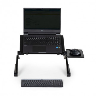 Πτυσσόμενο Τραπεζάκι Αλουμινίου για Laptop έως 17" με Βάση για Ποντίκι ModernHome PJJLT0005