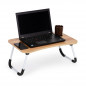Πτυσσόμενο Τραπεζάκι για Laptop 60 x 40 x 28 cm Χρώματος Καφέ Ανοιχτό ModernHome PJJLT0001-01