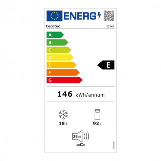 Ηλεκτρικό Mini Ψυγείο 110 Lt Cecotec Bolero CoolMarket TT Origin 110 Black E CEC-02748