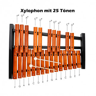 Ξύλινο Ξυλόφωνο με 25 Τόνους 42 x 57 x 6 cm Costway MU10076