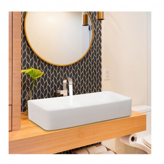 Επικαθήμενος Νιπτήρας Κεραμικός 60 x 35 x 11 cm Costway BA7540
