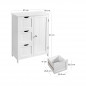 Ντουλάπι Μπάνιου με 3 Συρτάρια 60 x 30 x 81 cm VASAGLE BBC49WT