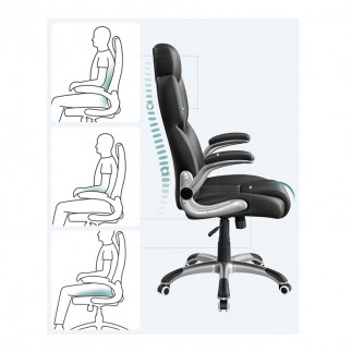 Διευθυντική Καρέκλα Γραφείου 70 x 75 x 119-137 cm Songmics OBG65BK