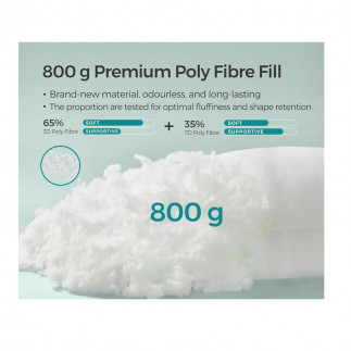 Σετ Μαξιλάρια Ύπνου Poly Fiber Μαλακό 80 x 40 cm 2 τμχ Songmics TBP001W02