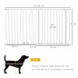 PawHut Safety Gate for Dogs Επεκτάσιμη από 75-145cm, από ατσάλι και ABS