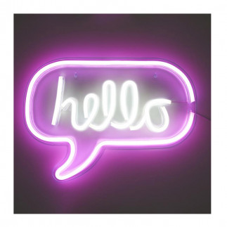 Διακοσμητικό Φωτιστικό Neon Hello 43 x 2 x 31 cm Home Deco Factory LA10425