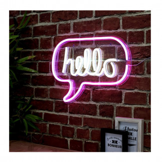 Διακοσμητικό Φωτιστικό Neon Hello 43 x 2 x 31 cm Home Deco Factory LA10425